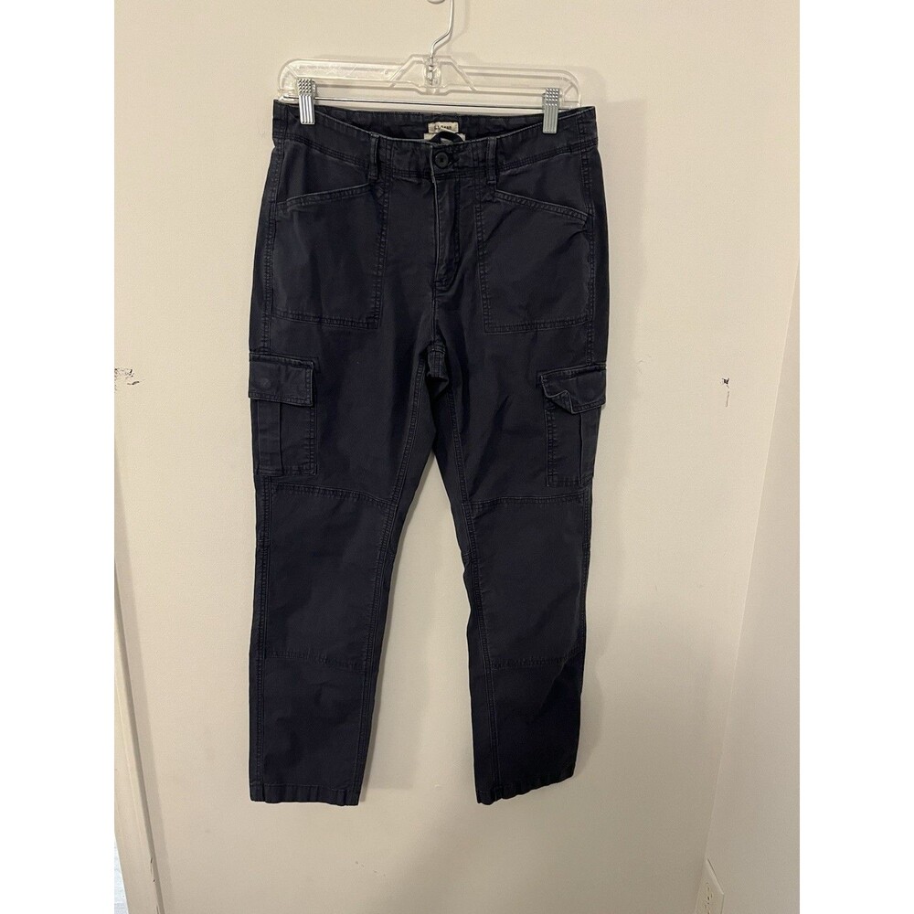 L.L.Bean Favorite Fit Womens 8 Regular Cargo Pants Navy Utility Outdoor Hiking